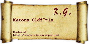 Katona Glória névjegykártya